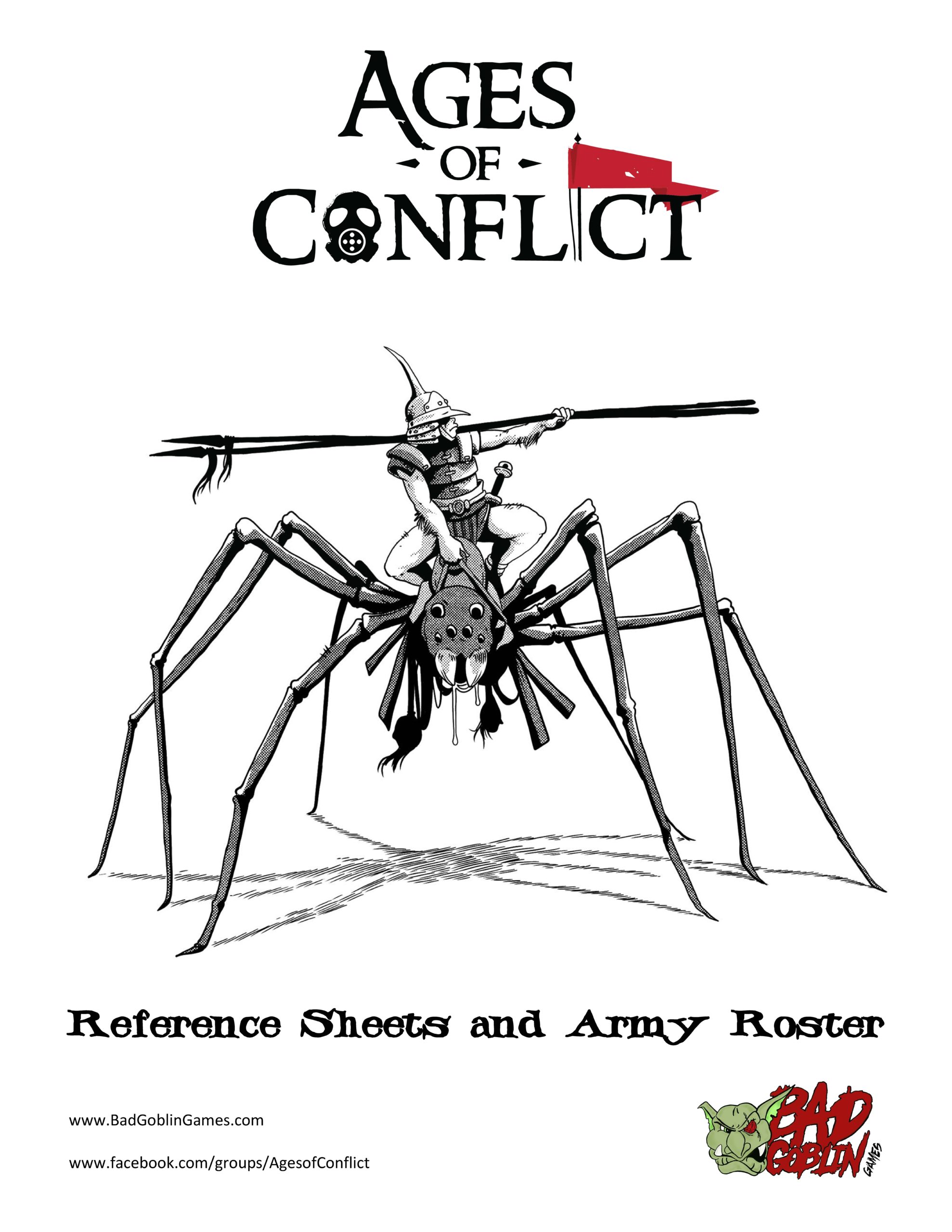 Ages of Conflict – Reference Sheets and Army Roster – Bad Goblin Games