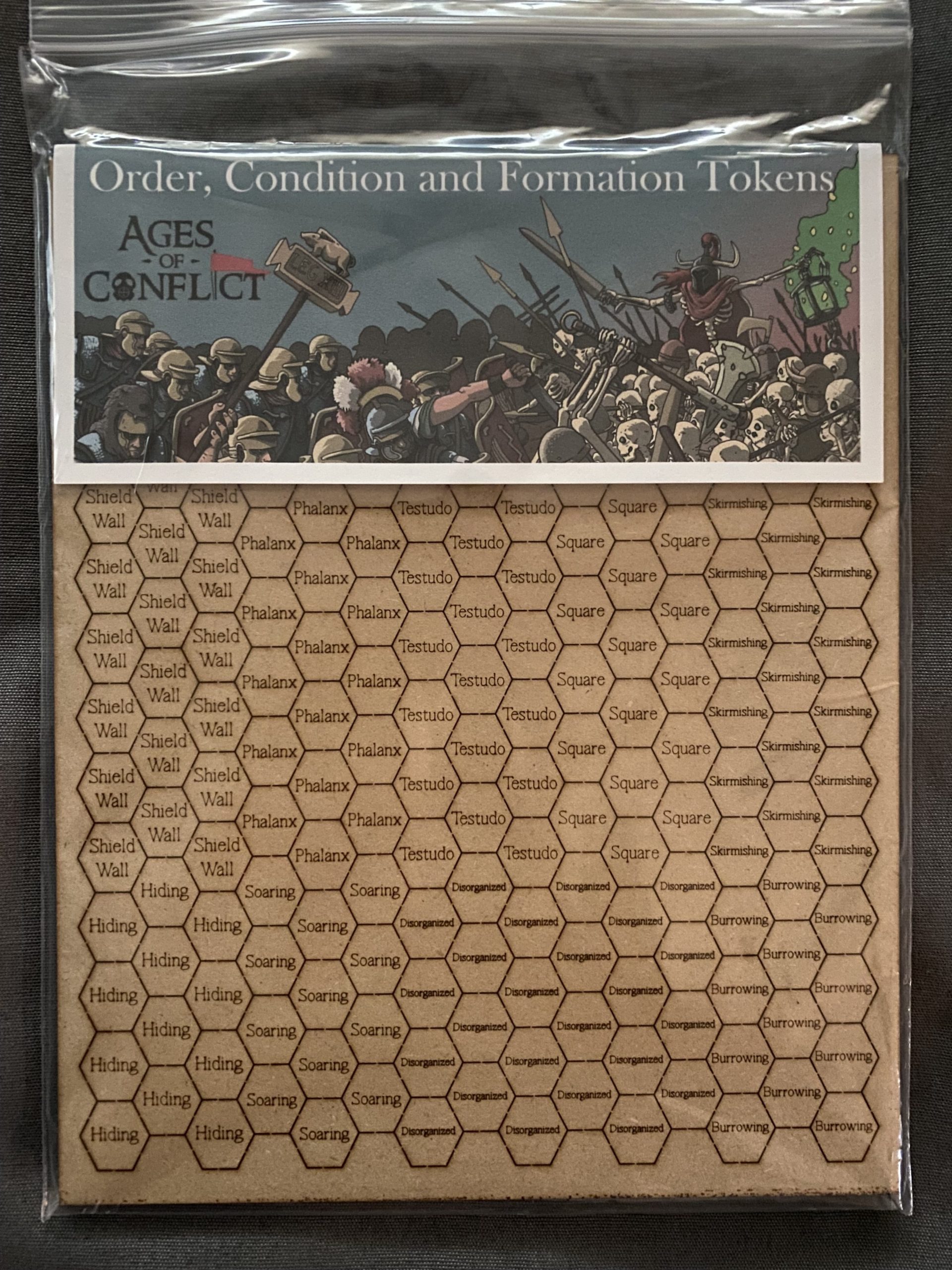 Ages of Conflict - Order, Condition and Formation Tokens - MDF