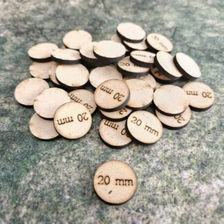 MDF Wooden Base - 20 mm Round