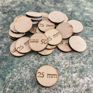MDF Wooden Base - 25 mm Round