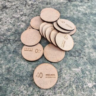 MDF Wooden Base - 40 mm Round