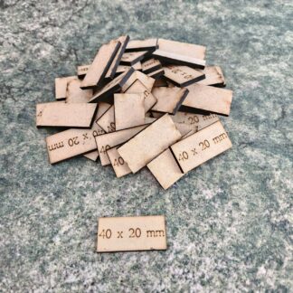 MDF Wooden Base - 40 mm x 20 mm
