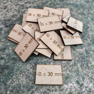 MDF Wooden Base - 40 mm x 30 mm